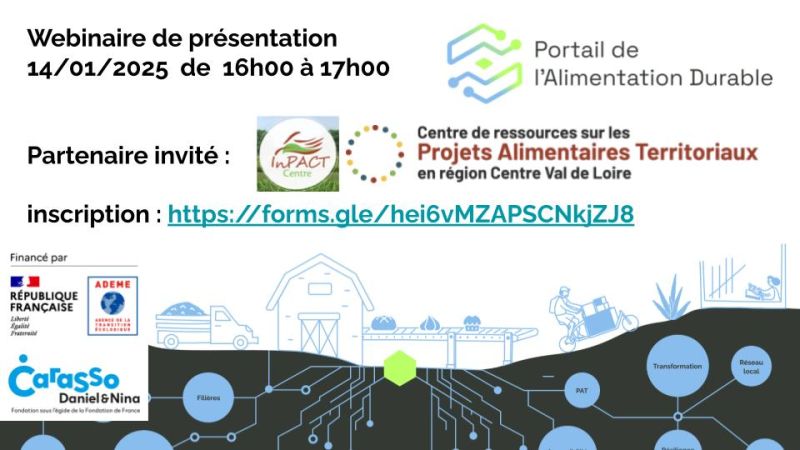 Webinaire de présentation du Portail Alimentation Durable avec InPACT Centre